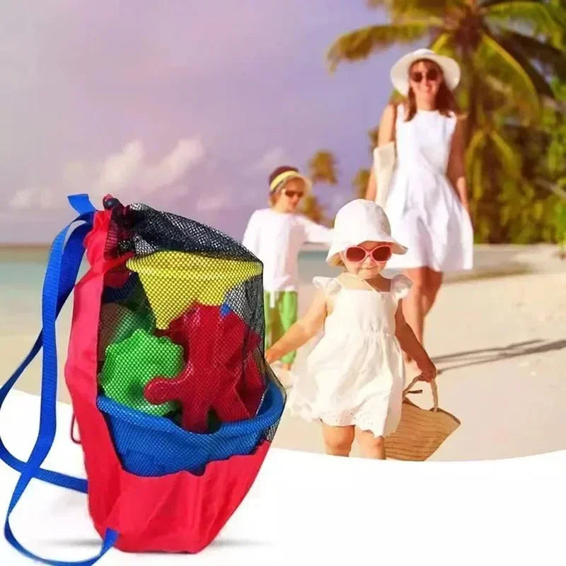 Hot Outdoor Beach Bag Foldable Mesh Swimming Bag Toys High Capacity Basket Storage Bag for Kids Children Swimming Dry Sack