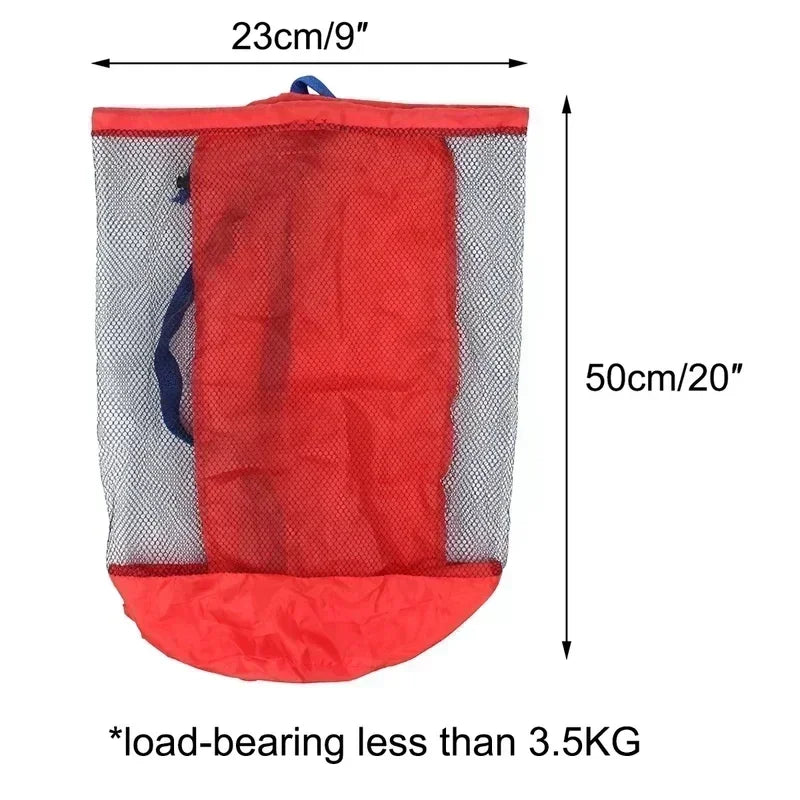 Hot Outdoor Beach Bag Foldable Mesh Swimming Bag Toys High Capacity Basket Storage Bag for Kids Children Swimming Dry Sack
